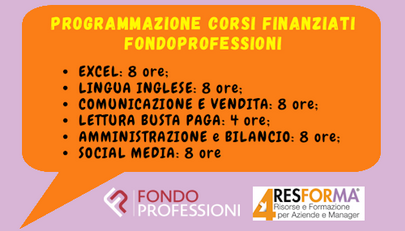 Resforma propone corsi finanziati Fondoprofessioni